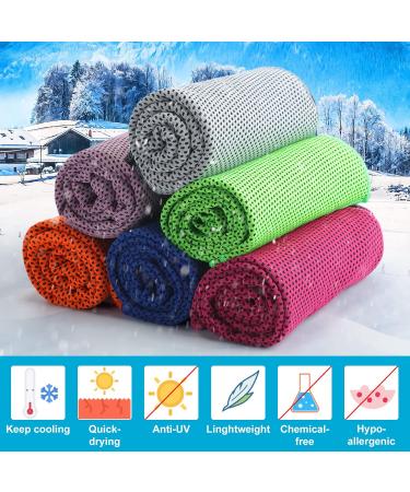 20 Packs Cooling Towel 40 x 12 Inch Ice Towel Microfiber Sports Towel Breathable Chilly Towel with Bag Wet Towel for Neck Men Women Stay Cool Yoga Gym Golf Workout Travel Camping Beach Accessories - Buy Online on GoSupps.com