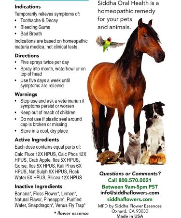 Siddha Remedies Oral Health for Pets | Natural Dog & Cat Tooth Care, Bad Breath Spray & Healthy Gums Solution - Buy Online on GoSupps.com