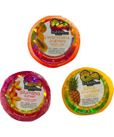 Loofah Soap Trio Organza Set - 3 Rainbow Bars | Exfoliating & Moisturizing | Perfect Gift for All Skin Types - International Shipping Available - Buy Online on GoSupps.com