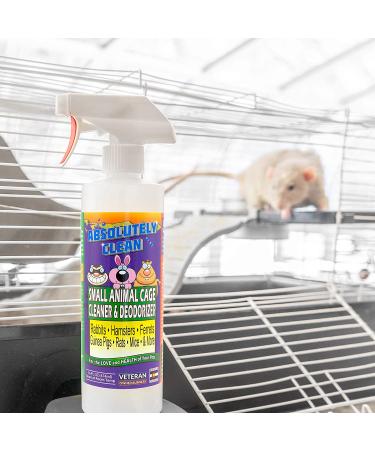 Small Animal Cage Cleaner - Easily Remove Messes & Odors - For Hamsters, Mice, Rats, Guinea Pigs, Ferrets - USA Made 16oz Spray - Buy Online on GoSupps.com