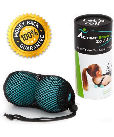 ActiveProZone Therapy Massage Balls Set - Instant Muscle Pain Relief for Myofascial Release & Deep Tissue Pressure - 2 Extra Firm Balls for Trigger Point Treatments - Size 2.75in - Buy Online on GoSupps.com