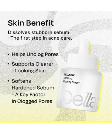 Celladix Sebum Rebalancing Rx 131 Ampoule | Pore Clearing Serum | Tighten Enlarged Pores | Repair Skin Barrier | Rapid Soothing for Daily Use | Oily & Combination Skin| 1.01 Fl Oz 1.01 Fl Oz (Pack of 1) - Buy Online on GoSupps.com