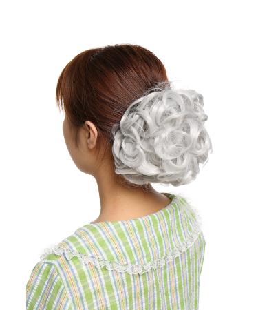 Lady Outlet Mall hairpiece bun short curly with clip chignon