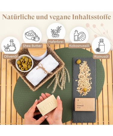Buy Lubiu Hafers Soap - 100g Natural Organic Oat Soap for Sensitive Skin | Child & Adult Hand/Body Soap - Buy Online on GoSupps.com