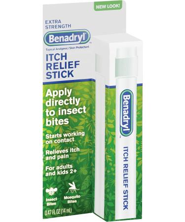 Benadryl Extra Strength Itch Relief Stick 6 Count 0.47 Fl Oz - Pack of 6 | Fast Relief - Buy Online on GoSupps.com