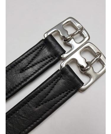 High-Quality Black Leather Stirrup Leathers 140 cm | Nilo - Durable with Metal Buckle | Shop Various Sizes for International Shipping - Buy Online on GoSupps.com