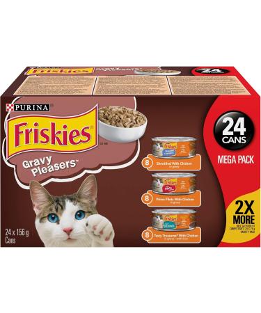 Purina Friskies Seafood & Chicken Lovers Wet Cat Food Variety Pack (45078) + Purina Friskies Gravy Pleasures Variety Pack Seafood & Chicken + Purina Gravy Pleasures - Buy Online on GoSupps.com