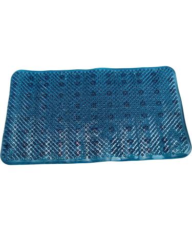 Spa Quality Grass Textured Foot Scrubber Bath Mat - Anti-Slip, 24.5 x 13.5 (Blue) - Comforts Tired Feet - Buy Online on GoSupps.com