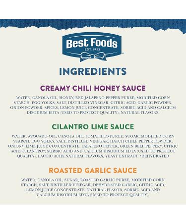Best Foods Drizzle Sauce Variety Pack - Gluten Free, Dairy Free, No Artificial Flavors - 9 oz (Pack of 3) - Buy Online on GoSupps.com