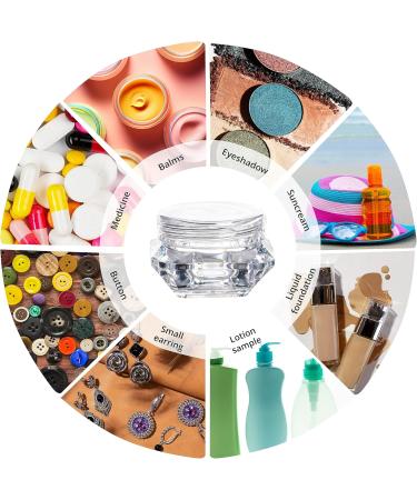 Belle Vous 100pcs 5ml BPA-Free Plastic Cosmetic Containers with Lid - Perfect for Makeup Creams Nail Design & More - Buy Online on GoSupps.com
