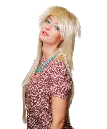 80s Blonde Glam Rock Wig - Long Retro Style | WIG 9666-88 | International Shipping Available - Buy Online on GoSupps.com