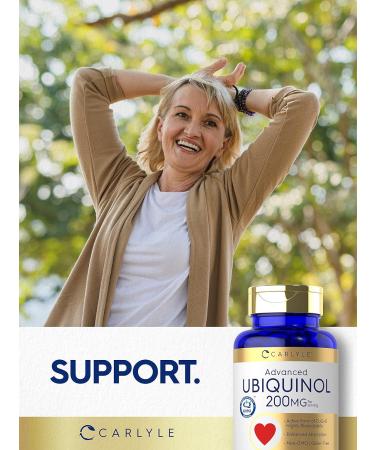 Carlyle Ubiquinol 200mg - Highly Bioavailable CoQ10 Supplement | Non-GMO Gluten Free | 60 Softgels - International Shipping Available - Buy Online on GoSupps.com