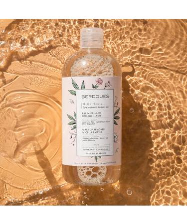 BERDOUES Micellar cleansing water cleanses removes make-up and soothes organic aloe vera sensitive skin floral scent 95% natural origin vegan made in France 400ml - Buy Online on GoSupps.com