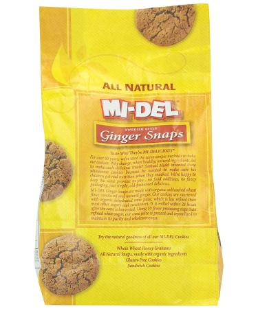 Mi-Del Ginger Snaps 10 oz - Crunchy Ginger Cookies | Gluten-Free Snack - Buy Online on GoSupps.com