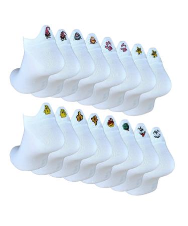 Cocain underwear 8 pairs of sneaker socks for women - various models - sizes 35 36 37 38 39 40 41 42 39-42 heel motifs embroidered