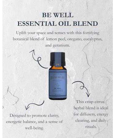 HMA | Be Well Aromatic Oil Blend with Lemon Oregano Eucalyptus & Geranium | Pure Essential Oil Blend for Diffusers & Energy Rituals | for Aromatic Use Only | 0.33 FL Oz - Buy Online on GoSupps.com