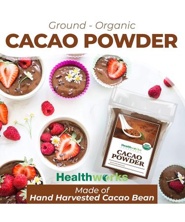 Healthworks Cacao Powder 5lb - Organic Cocoa Substitute | Keto Vegan Non-GMO | Peruvian Origin - Antioxidant Superfood - Buy Online on GoSupps.com