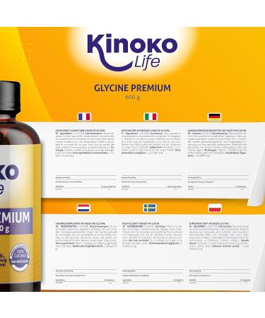 Glycine Premium 600g - 100% Pure Crystallized Vegan Nanoparticle Free Helps Collagen Regeneration Repairing Sleep - Buy Online on GoSupps.com