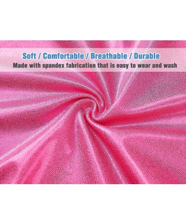 TENVDA Girls Gymnastics Leotards with Shorts - Sparkly Multicolor Tumbling Biketards | Sizes 2-12 Years | Hot Pink 3-4T - Buy Online on GoSupps.com