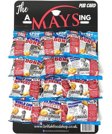Burtons Daily Fish n Chips Salt & Vinegar Snacks Biscuits 12 x 25g on 'AMaysing' Pub Card - Buy Online on GoSupps.com