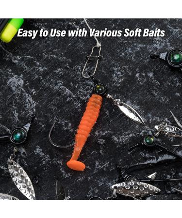 Dr.Fish 10 Pack Underspin Jigs with Mustad Hooks | Crappie Jig Heads | Willow Blade | Unpainted Jig for Saltwater/Freshwater Fishing | Bass Trout Bluegill | 1/8oz - 3/8oz | Black 1/4oz (#4/0 Hooks) - Buy Online on GoSupps.com