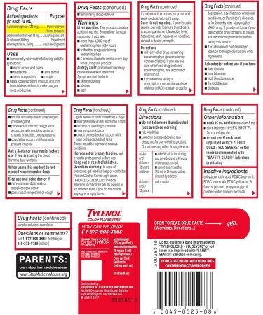 Tylenol Cold + Flu Severe Liquid Cough Medicine | Daytime & Nighttime Relief | 2 ct. x 8 fl. oz | International Shipping Available - Buy Online on GoSupps.com