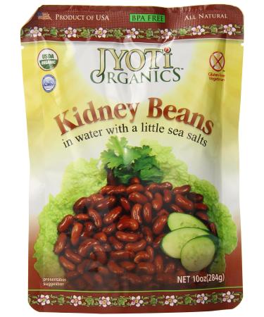 Jyoti Organic Kidney Beans, 10 Ounce (Pack of 6)