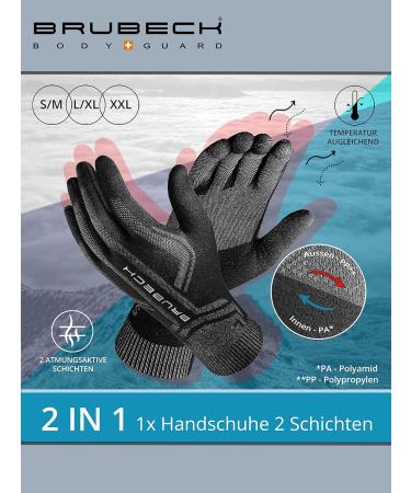 Shop Brubeck Thin Undertaking Gloves GE10010A & Warming Merino Wool GE10020 for Men & Women - Black S/M - International Shipping Available - Buy Online on GoSupps.com