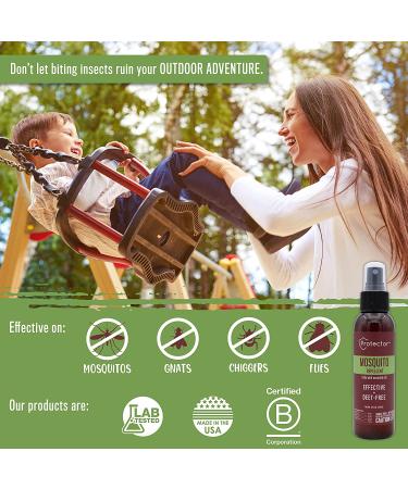 Deet-Free Insect Repellent Spray - 8oz (Pack of 2) | Protector Mosquito & Gnat Deterrent | Safe for Pet, Kids & Adults | Natural Essential Oils - Buy Online on GoSupps.com