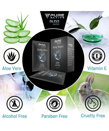 40 Individually Wrapped Shower Body Wipes for Men and Women - Ideal for Gym, Travel, Camping - Personal Hygiene Solution - 1 Count (Pack of 40) - Buy Online on GoSupps.com