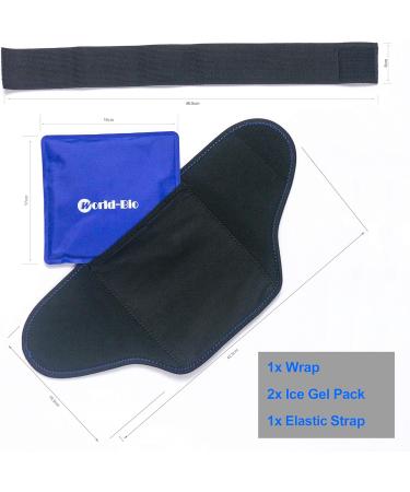Foot Ice Pack Wrap for Plantar Fasciitis & Achilles Tendonitis - Hot Cold Therapy for Pain Relief & Swelling - 2 Gel Packs - Buy Online on GoSupps.com