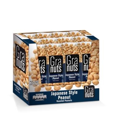 Granuts Japanese Style Peanuts | Soft Baked Peanuts | Light Soy Flavor | On-the-Go Snack | 1.76 Oz (12 Inner Packs) Peanut 1.76 Ounce (Pack of 12)