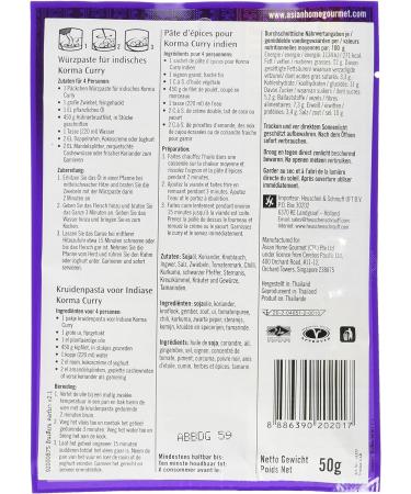 AHG Curry Korma Spice Paste 50 g - Pack of 12 - Buy Online on GoSupps.com