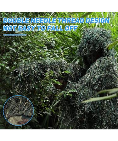 ZORVEM Kids Ghillie Suit 3D Camouflage Hunting Apparel - Sizes S/M/L/XL/XXL - Buy Online on GoSupps.com