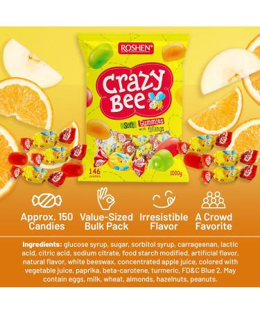 Roshen Crazy Bee Frutty Jelly Candy 2.2 lbs/ 1 Kg - Buy Online on GoSupps.com