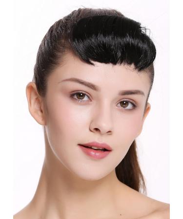 WIG ME UP TYP-760-1 Clip-In Micro Bangs - Short Straight Curved Black Hairpiece for Instant Style - Buy Online on GoSupps.com