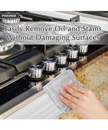 12 Pcs Wire Dishwashing Rag for Wet and Dry 7.9x7.9 inch Non Scratch Wire Dishcloth Reusable Cleaning Cloth Dish Multipurpose Wire Dishwashing Rags for Dishes Sinks Counters - Buy Online on GoSupps.com