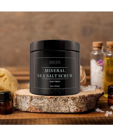 Buy Mineral Sea Salt Scrub - Baby Fresh 16oz (453g) | Exfoliating Skin Care for Global Shipping - Buy Online on GoSupps.com