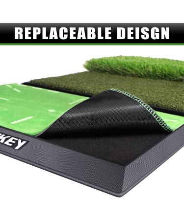 CHAMPKEY TRI-Turf Golf Hitting Mat Come with 3 Impact Surfaces - Nylon Turf Fairway Golf Mat - Traces Swing Path and Improve Swing Accuracy - Buy Online on GoSupps.com