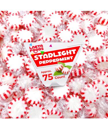 Starlight Peppermints Red White Stripped Hard Candy Individually Wrapped (1 Pound Bag)