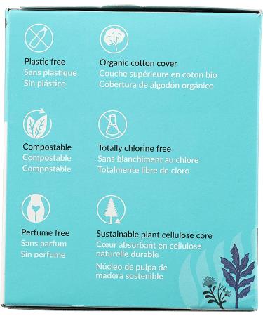 Natracare Ultra Pads with Wings - Organic Cotton, Eco-Friendly, Regular Size (14 Pads) - Buy Online on GoSupps.com