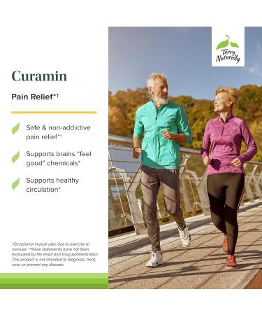 Terry Naturally Curamin - Curcumin Supplement for Circulation & Endorphin Support - Support for Occasional Discomfort - Aids Healthy Muscles - 21 Capsules - Buy Online on GoSupps.com