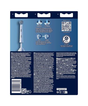Oral-B Pro Sensitive Clean Electric Toothbrush Heads - X-Shaped Extra Soft Bristles for Gentle Plaque Removal - Pack of 6 - Buy Online on GoSupps.com