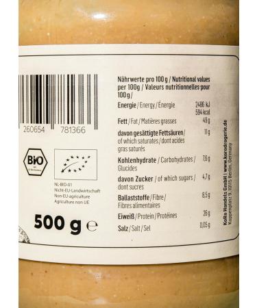 Koro Crunchy Organic Peanut Butter - 6 x 500g | Buy Internationally Online - Buy Online on GoSupps.com