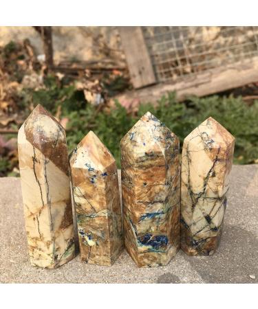 Natural Raw Azurite Quartz Point Decorative Geological Tower Gemstones and Crystals Minerals Decoration ZJGIDTEM 1pcs - Buy Online on GoSupps.com