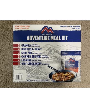 HM Mountain House Adventure Meal KIT, Breakfast - Lunch - Dinner, 13 Pouches