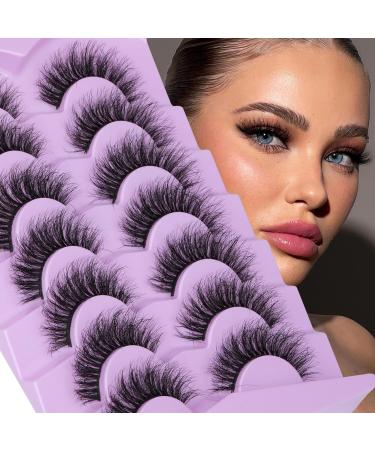 FANXITON 8D Curl Mink Lashes 7 Pairs Multipack - Natural Wispy False Eyelashes for Full Volume - C-16MM-03 - Buy Online on GoSupps.com