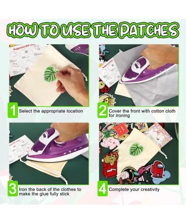 NICEVINYL 100Pcs Random Iron on Patches for Clothing - Assorted Funny Embroidered Appliques for DIY Clothes Repair - Buy Online on GoSupps.com