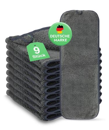 Cosmetics compress cloth microfiber 25 x 70 soft fluffy premium compresses towels for studio & wellness compress warmers cosmetex (gray 9 pieces)