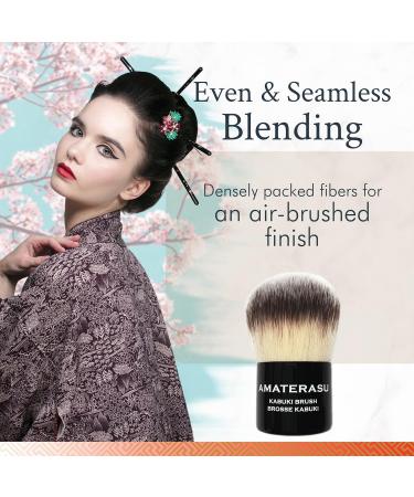 Buy Amaterasu Kabuki Brush - Multi-Use Ultra-Soft Vegan & Cruelty-Free for Powder Foundation Blush & Bronzer - Seamless Blending Tool for All Skin Types - Buy Online on GoSupps.com